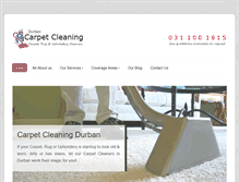 Tablet Screenshot of carpetcleaningdurban.com